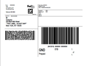 WayToShip - FedEx label