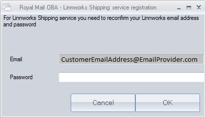 Linnworks Account Password Request
